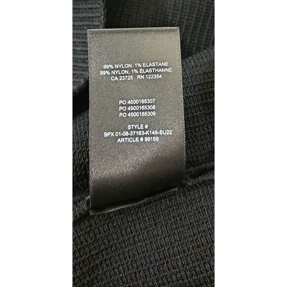 Babaton Womens Small RIBBED STRETCH bodycon LITTLE BLACK DRESS DATE NIGHT MINI - Picture 8 of 8